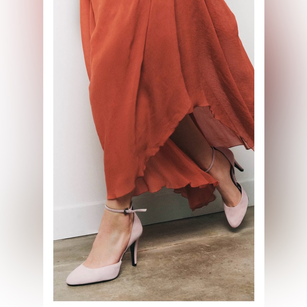 Zara Suede Ankle Strap heels